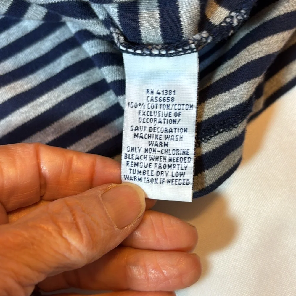 Polo Ralph Lauren Navy Gray Striped Soft Cotton Golf Polo Shirt Size XXL
